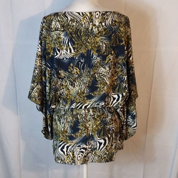 Abstract Animal Print Mini Dress/Cover-up - Picture 4 of 5